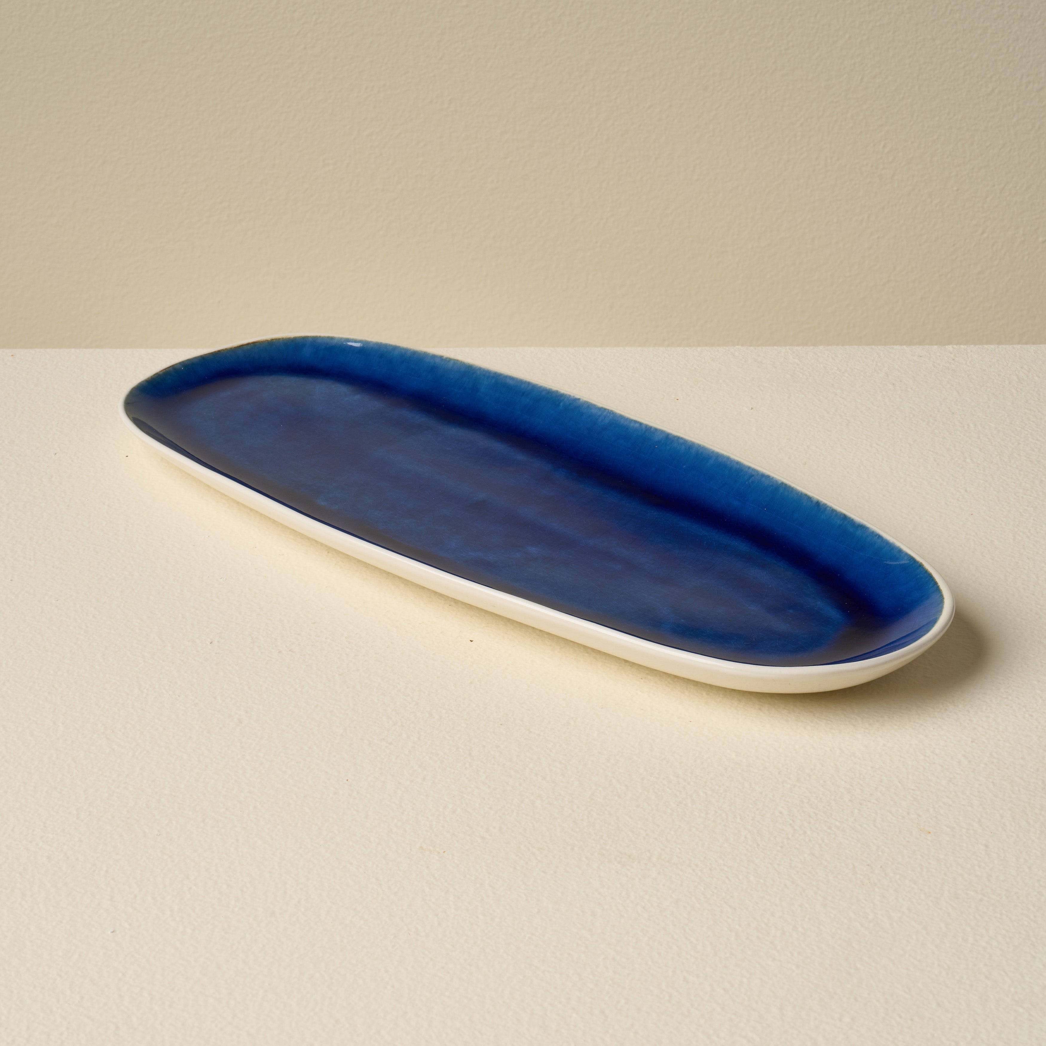Cora Crackle Oval Platter