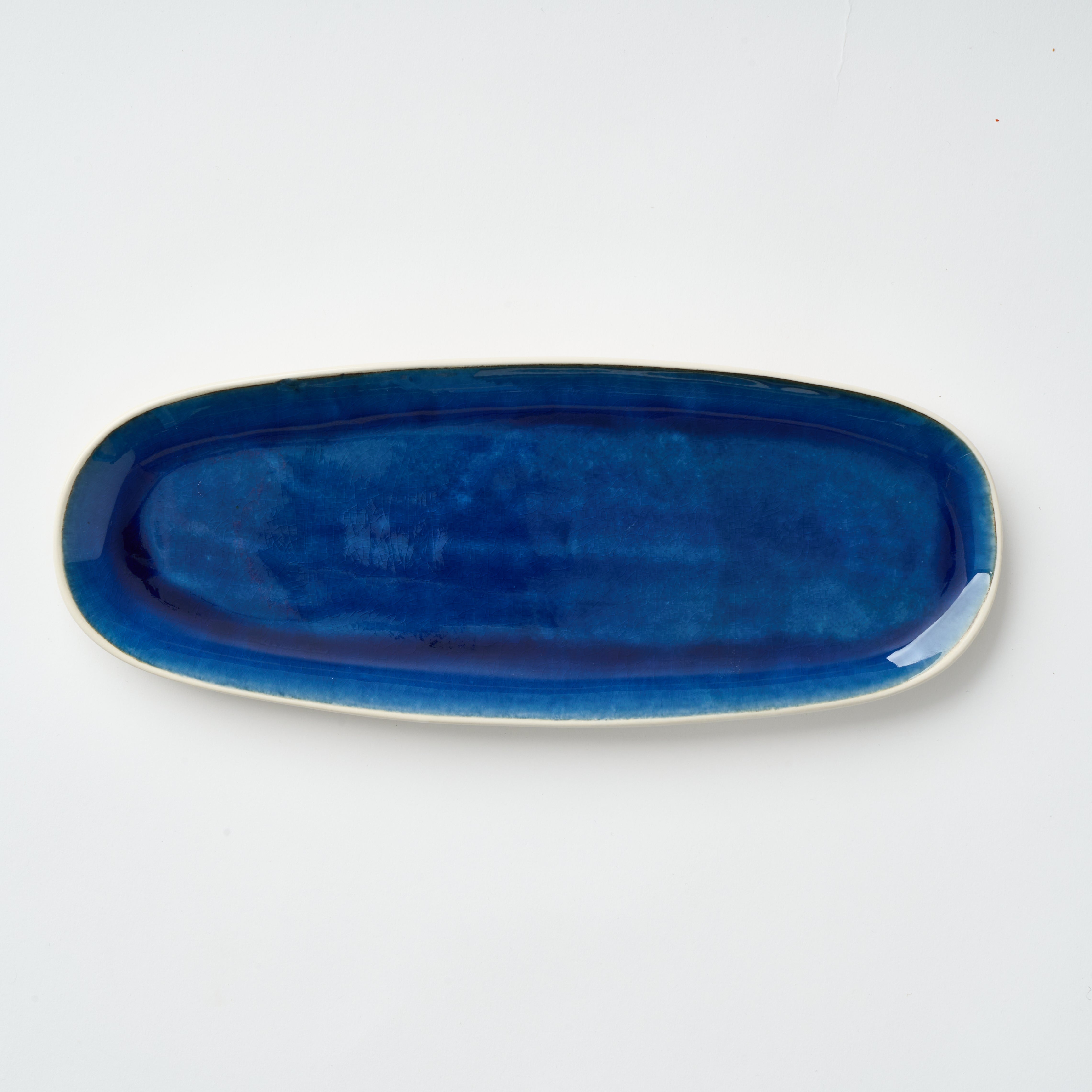 Cora Crackle Oval Platter