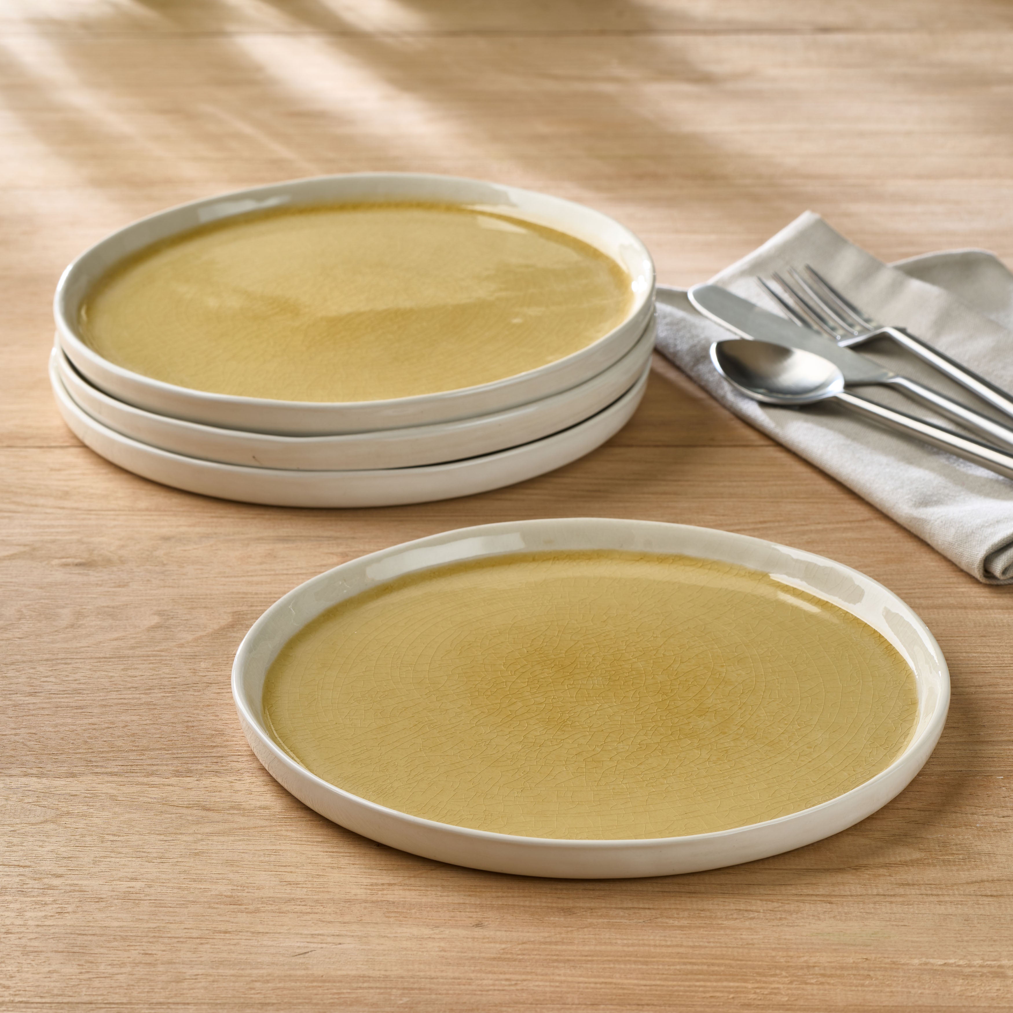 Cora Crackle Salad Plate - Set of 4