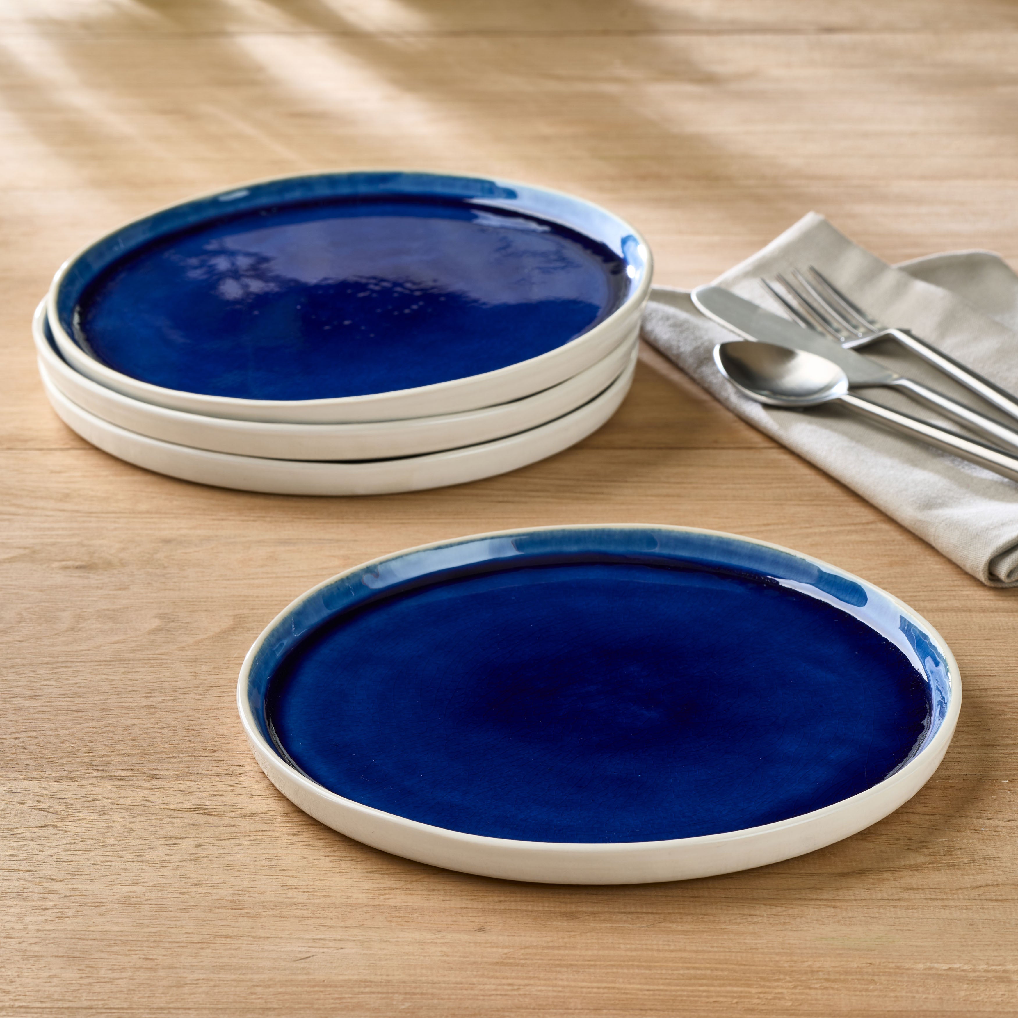 Cora Crackle Salad Plate - Set of 4