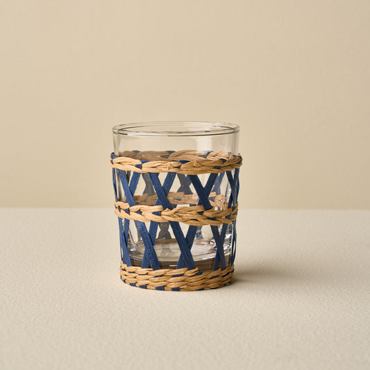 Wicker Wrap Short Glass - Set of 4
