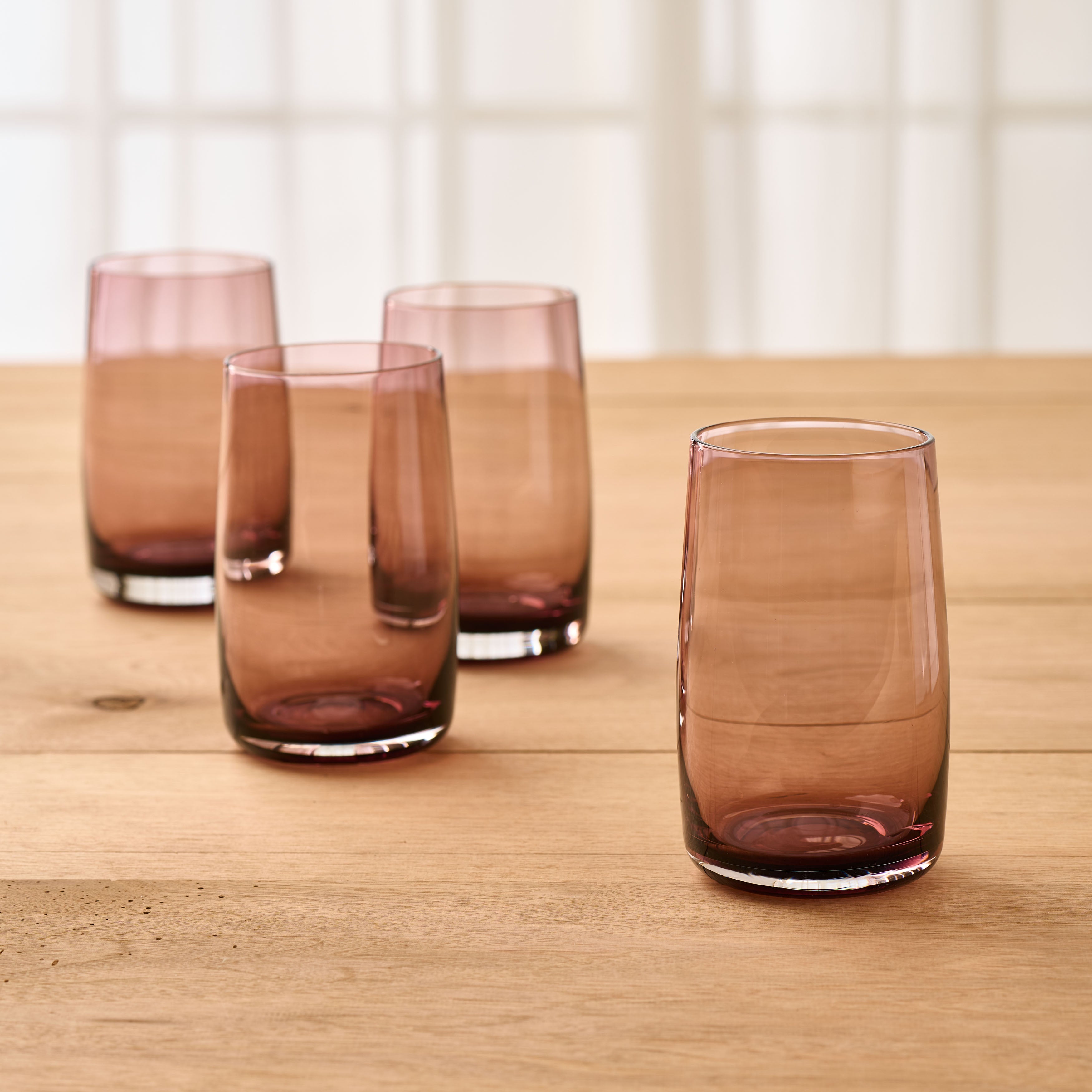 Lizzy Plum Tall Glass - Set of 4